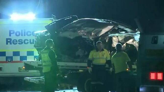 The crash scene. Source: Nine News