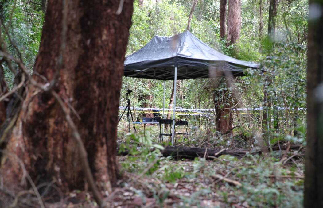 A scene from the bushland site the day after Mr Ganino's remains were found, Thursday, September 28. 