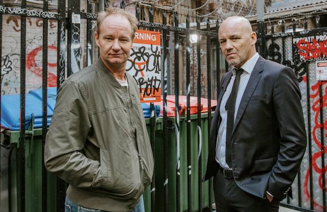 Interrogation: Jubelin has chosen long-time friend and Logie-winning actor Rob Carlton to interview him on stage at Thirroul when his I Catch Killers show goes live next year. Picture: supplied
