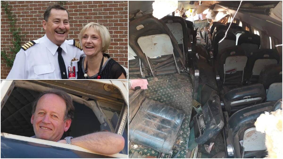 CONDITION UNKNOWN: Ross Kelly and his wife Lyndal (top, left) and Douglas Haywood (bottom, left) were all injured in the crash. 