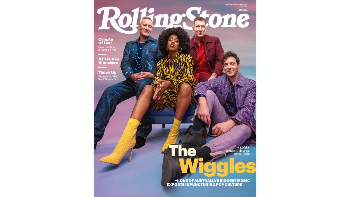The Wiggles will appear on the cover of Rolling Stone Australia for September. Picture supplied. 