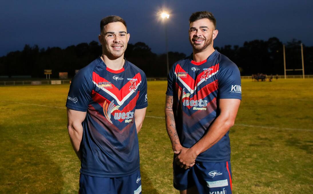 BROTHERS' BOND: Tony and Colby Pellow together prior to the 2018 grand final with Wests. Photo: ADAM McLEAN