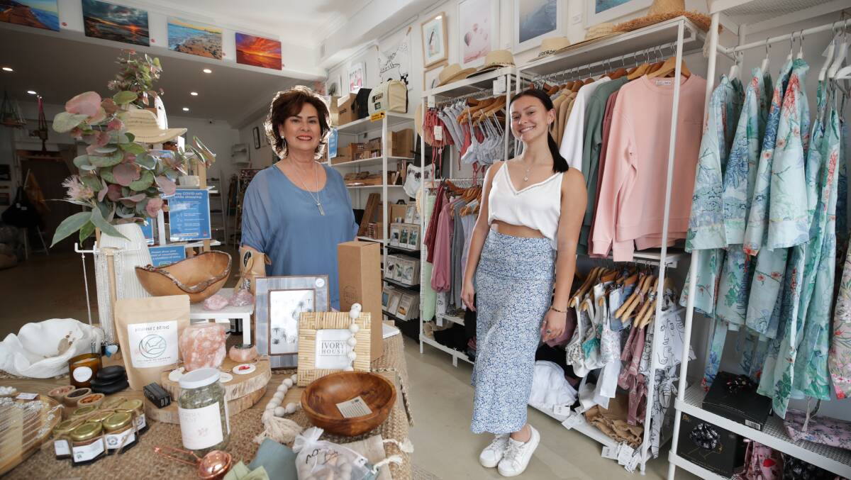 Shop Local: Sheralee Rae and Chloe Rae (l-r), mother and daughter owners of the Thirroul Collective. Photo: Adam McLean.