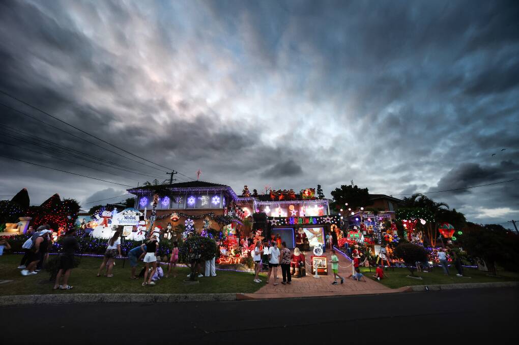 Christmas lights at Cuthbert Street Mount Warrigal in 2023. Picture by Sylvia Liber
