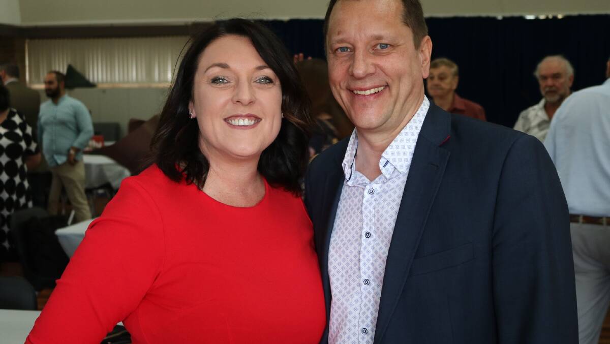 Alyson Byrnes Scully with her husband MP for Wollongong, Paul Scully