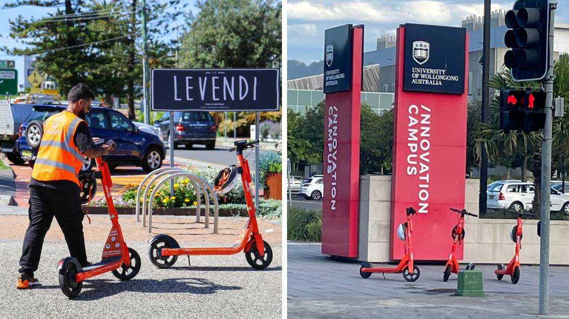 From Levendi to the Innovation Campus. How much your e-scooter ride will cost. Picture on left by Wesley Lonergan. 