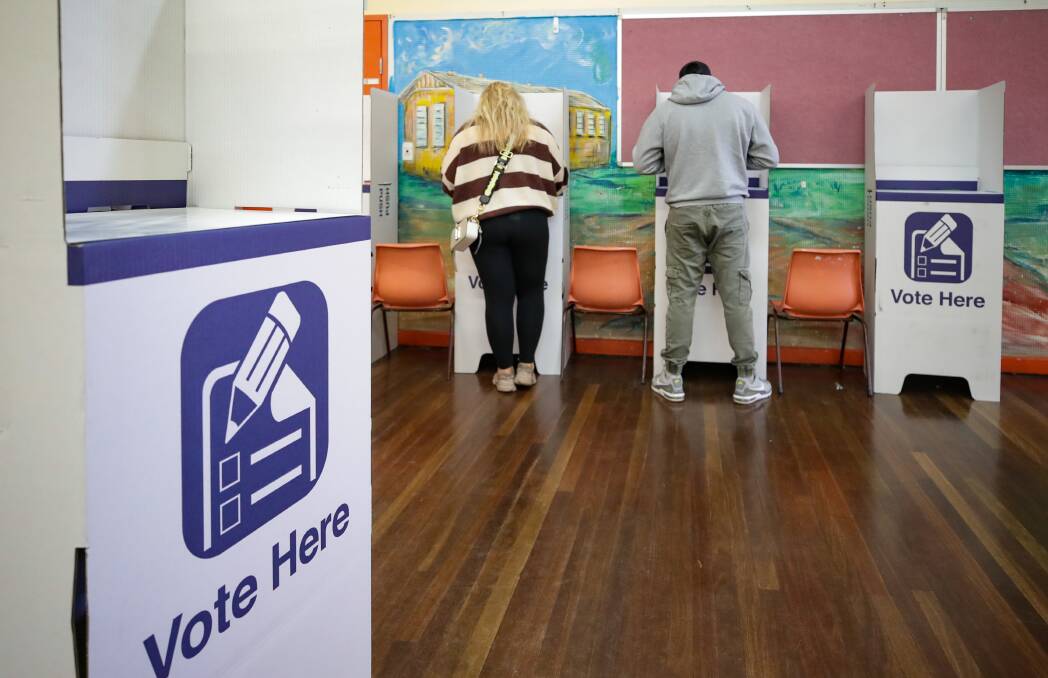 A polling station in Albion Park during the Federal Election. Picture by Sylvia Liber