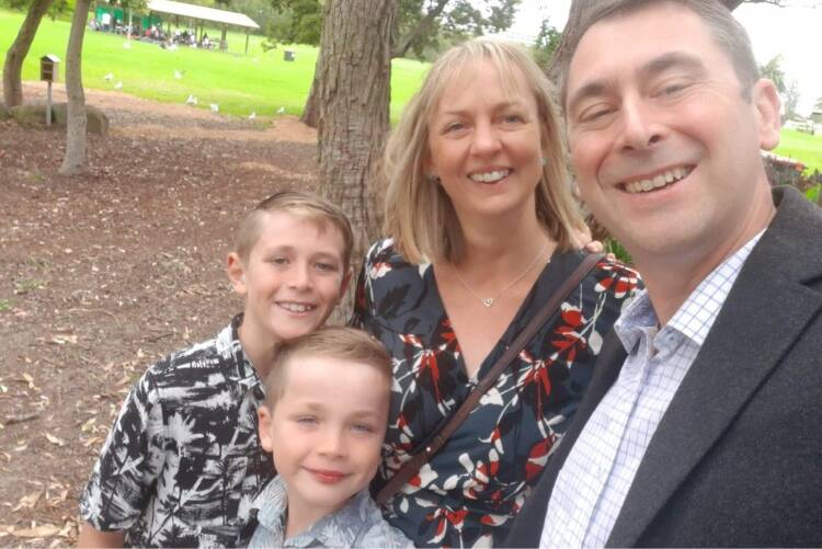 Gayle Tomlinson with her husband and their two sons.