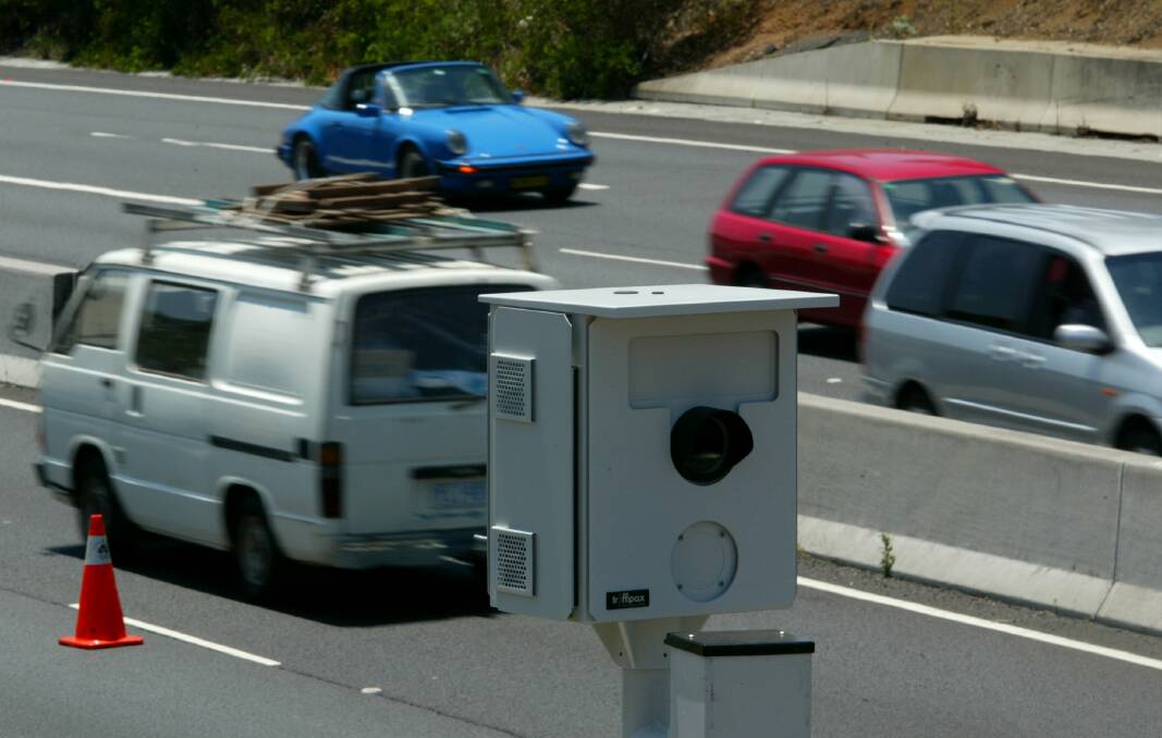 The M1 Motorway speed camera at Gywnneville is catching plenty of low-range speeders. Picture: Ken Robertson