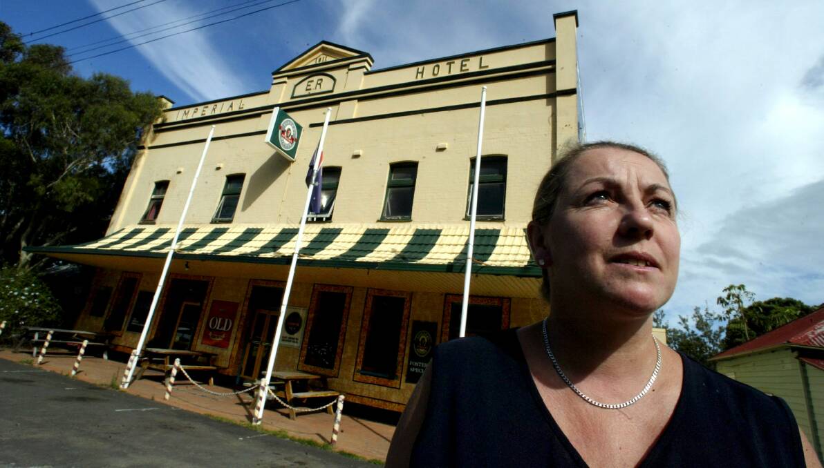 Repeated closures of Lawrence Hargrave Drive in 2003 caused Imperial Hotel publican Cornelia Ignjatovic who has shut up shop. Picture: Adam McLean