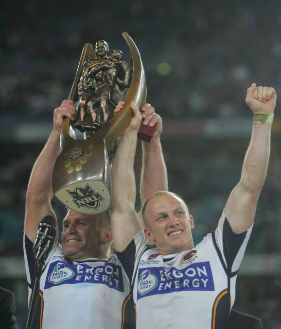 NEW TREND: The 2006 Broncos, skippered by Darren Lockyer, were the first side to turnaround a mid-season slump to claim the title. Picture: Steve Christo