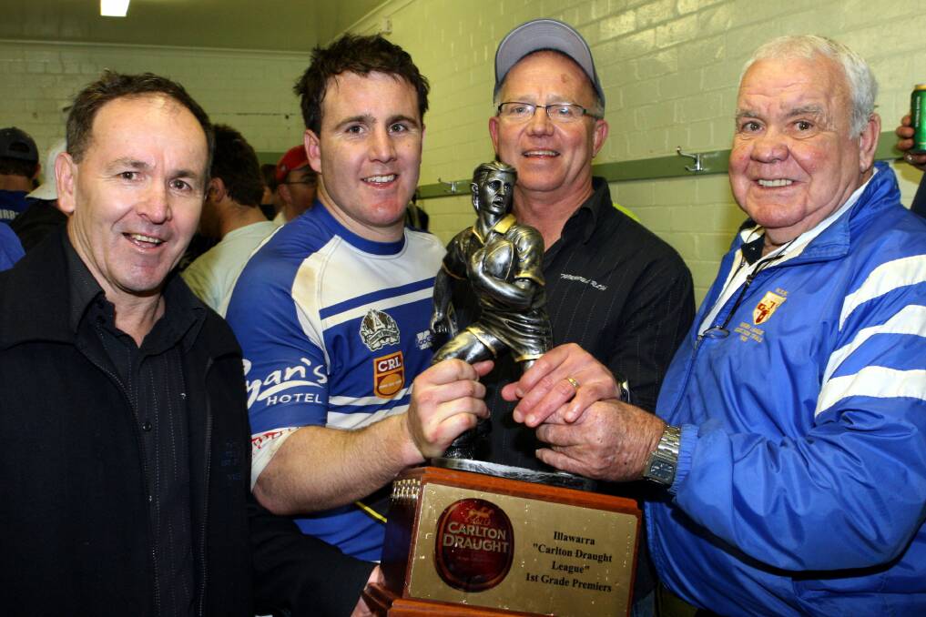 WILL BE MISSED: Ted Curran (right) with Aiden and Aaron Beath and Phil Ostwald. Picture: Wayne Venables 
