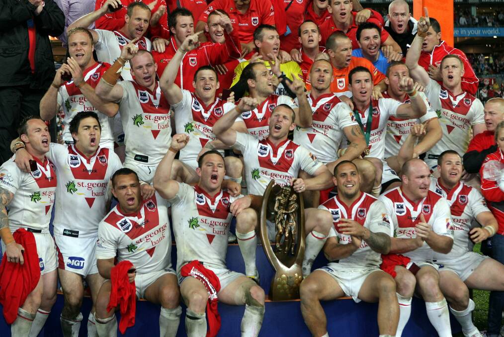 Success story: Matt Prior (middle row, second from right) with the Dragons in 2010. Picture: Andy Zakeli