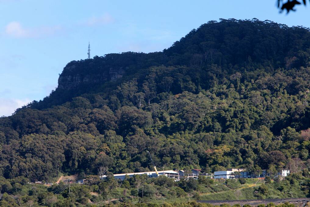 The Russell Vale mine operations on the foothills above Russell Vale.