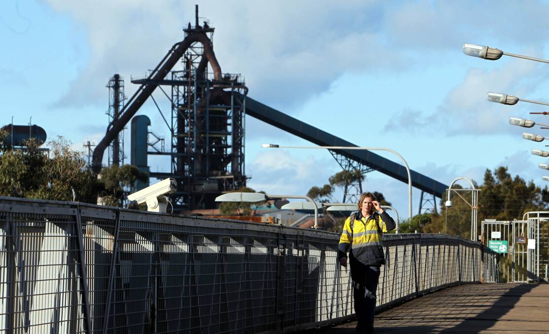 LANDMARK: One of BlueScope's blast furnaces at Port Kembla, pictured in 2011 when two were operating.