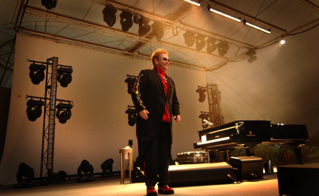 Sir Elton John in concert in Canberra in 2012. Picture: Karleen Minney