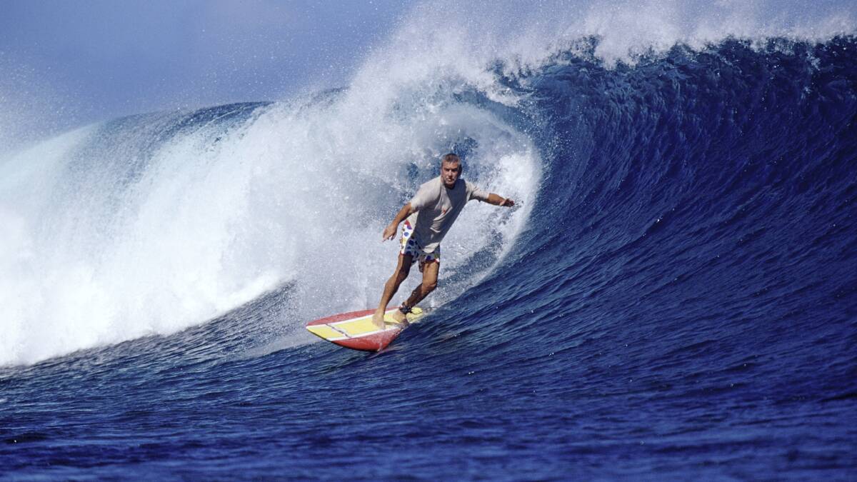 Phil Jarratt surfing Cloudbreak. Picture: Fairfax File