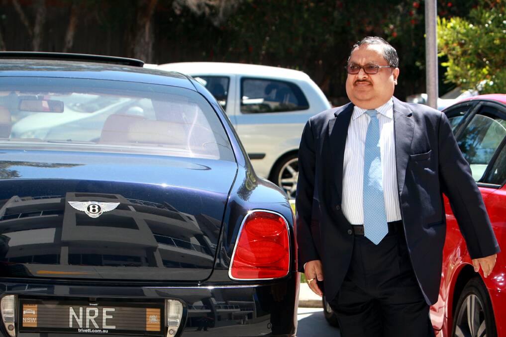 TOP OF THE TOWN: The flashy magnate drove a company-plated Bentley around Wollongong.