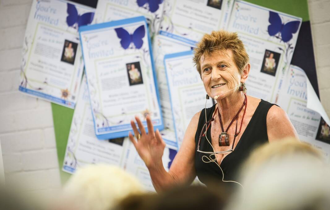 FLASHBACK: Dell Brand launching her her novel A Voice To Be Heard at Warilla Library in 2013. Picture: Dylan Robinson