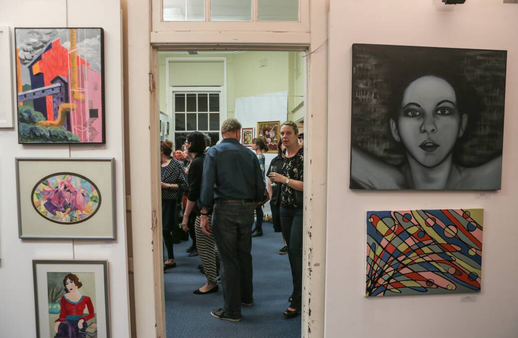 FLASHBACK: People at the opening of Scarborough Art Show at Scarborough Public School in 2014. Picture: Adam McLean