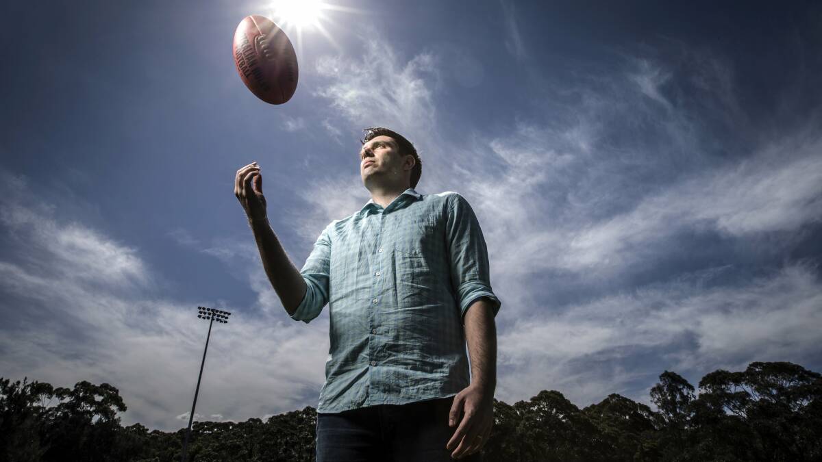 ON THE BALL: Ahead of the Game lead researcher, Dr Stewart Vella from UOW's School of Psychology. Pictures: Paul Jones.