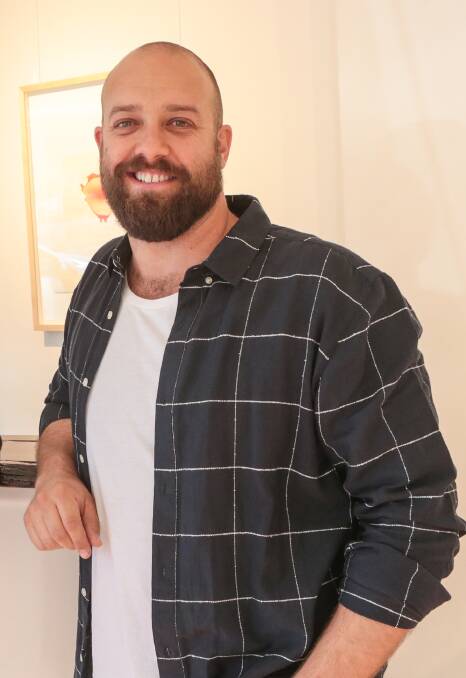 Aaron Fell-Fracasso, co-owner of the The Egg & Dart gallery in Thirroul. Picture: Adam McLean