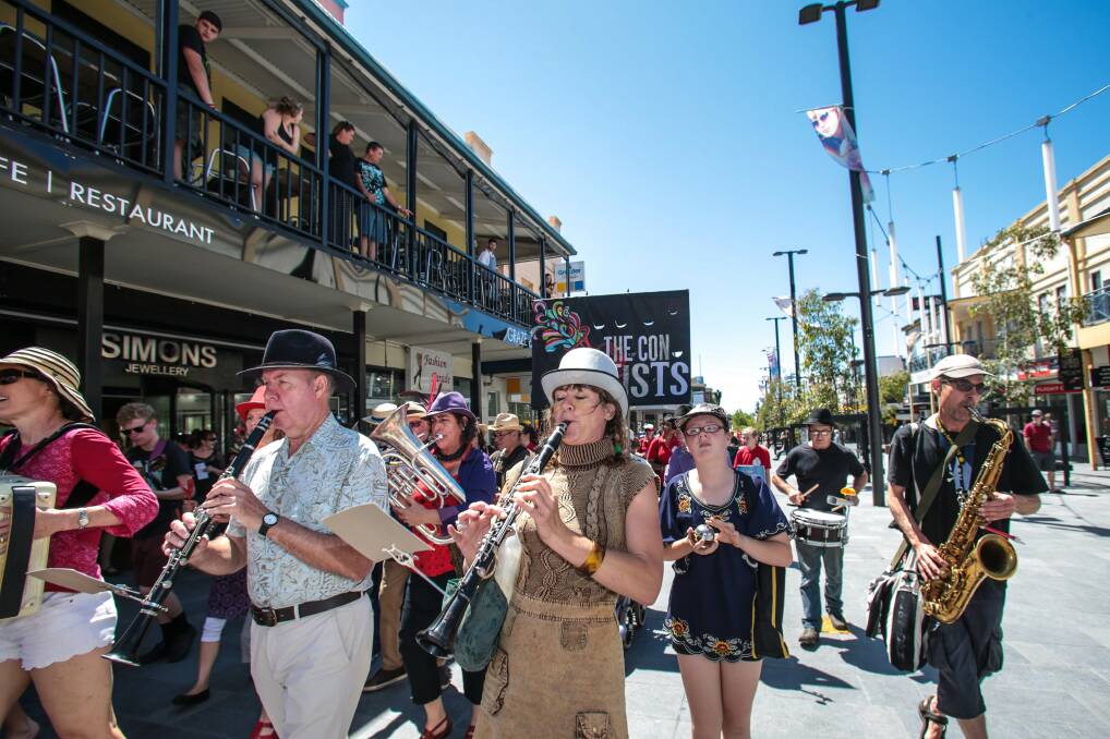 Musicians in the 2014 street parade. A musical parade will entertain at twilight. Picture: Adam McLean