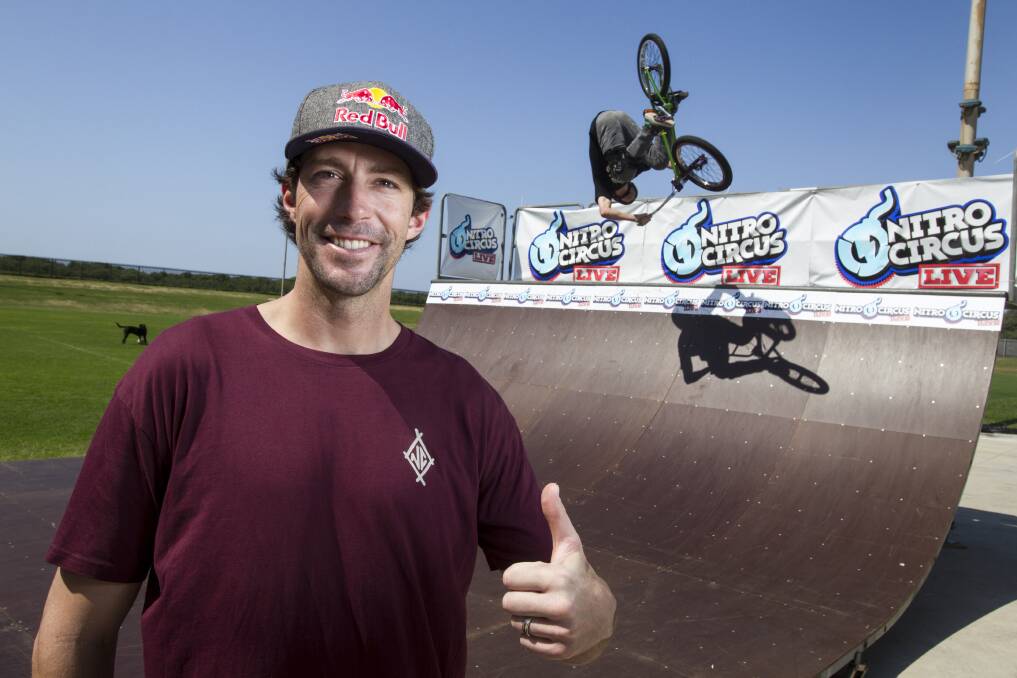 BACK AGAIN: Travis Pastrana on his last visit to Wollongong in 2015. Picture: Christopher Chan