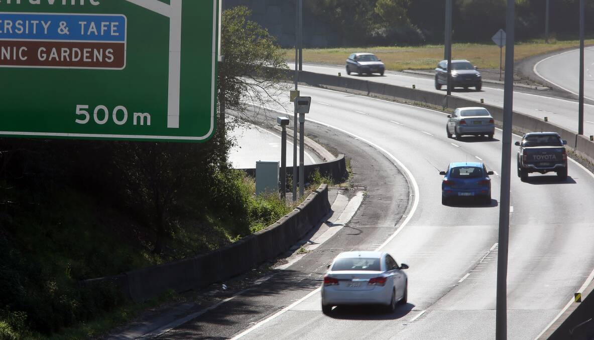 The speed camera on the M1 Princes Motorway is once again the biggest moneyspinner in the Illawarra. Picture: Robert Peet