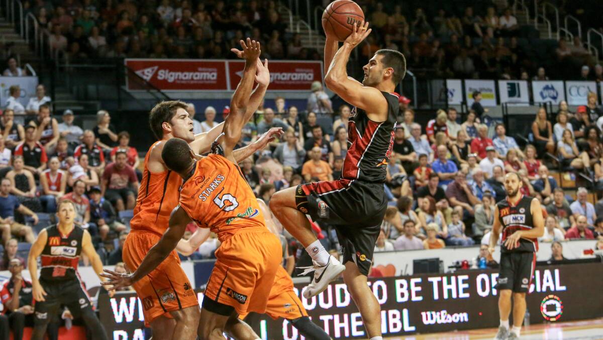 On target: Kevin Lisch took out the NBL MVP during his final season with the Illawarra Hawks. Picture: Adam McLean.