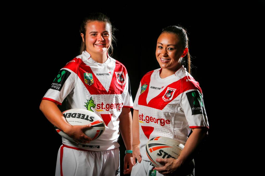 CALL-UP: Dragons stars Erin Blackwell and Tammy Fletcher will represent Country in the inaugural women's City-Country clash on Sunday. Picture: Adam McLean