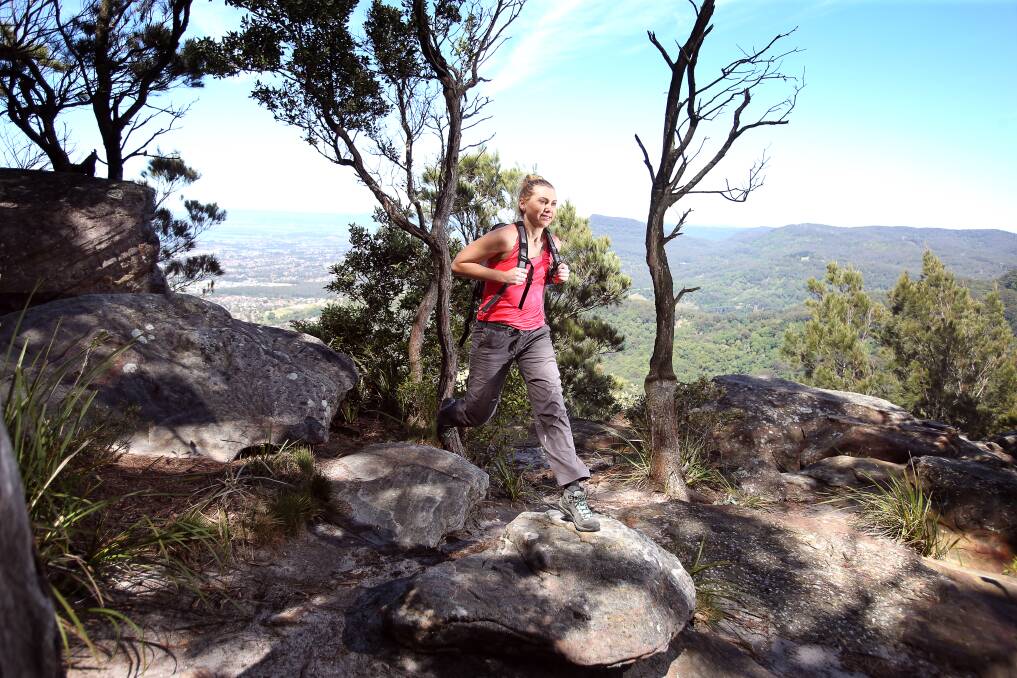 Bushwalk the 'Gong founder Jenae Johnston exploring a walking trail. She has teamed with National Parks Association. Picture: Sylvia Liber