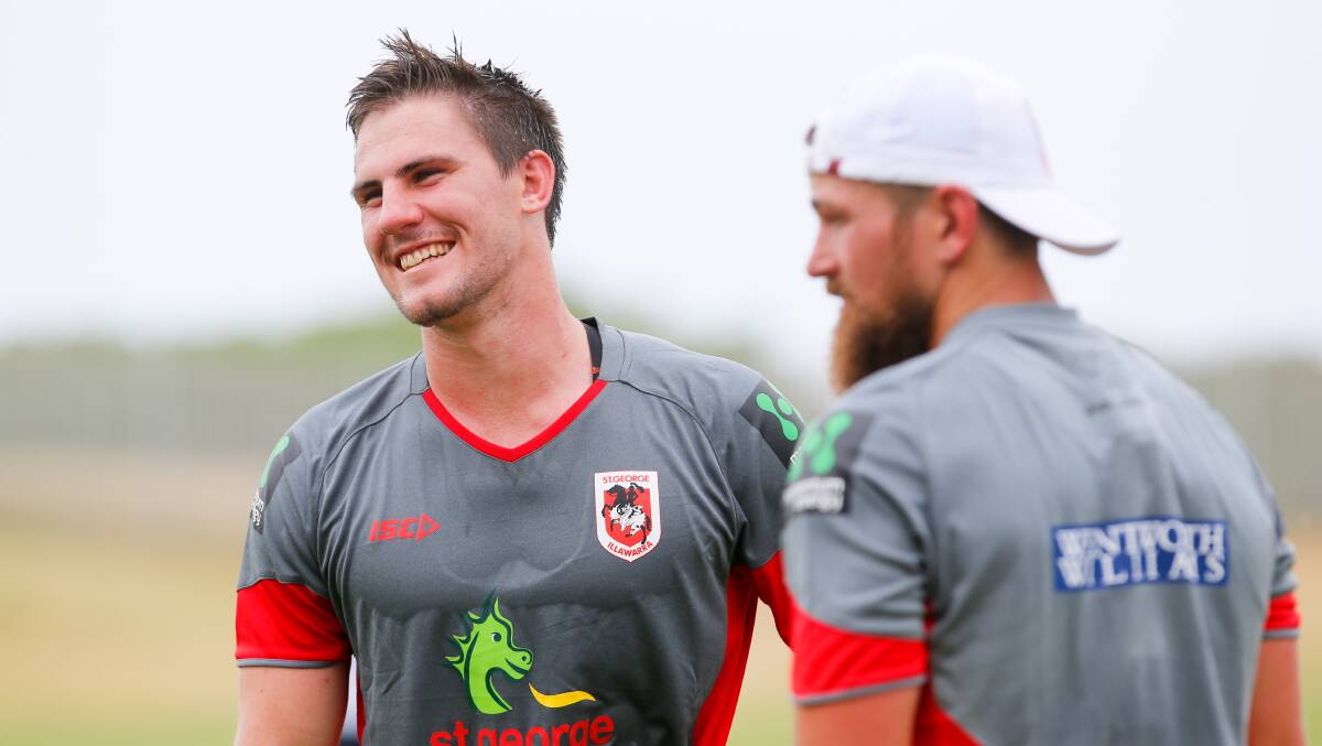 SECOND CHANCE: Chris Lewis is still chasing his NRL dream with the Dragons despite a number career-threatening injury set-backs. Picture: Adam McLean
