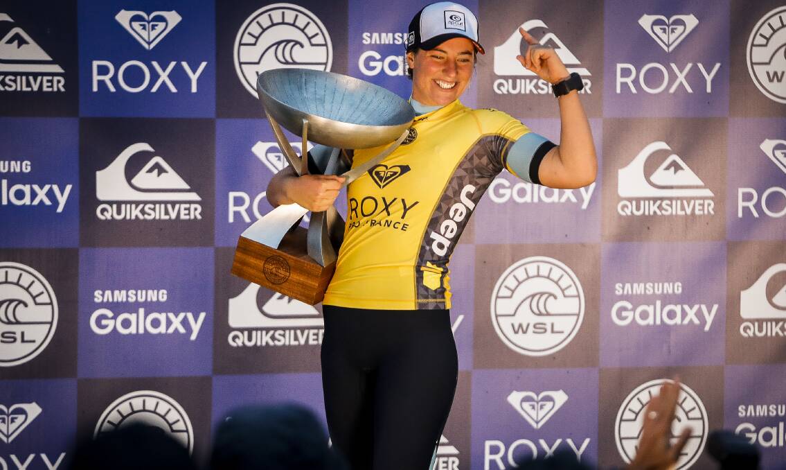 FINALIST: Tyler Wright, who clinched her first World Title last year, is a finalist for 'The Don' award later this year. Picture: Poullenot/Aquashot/WSL