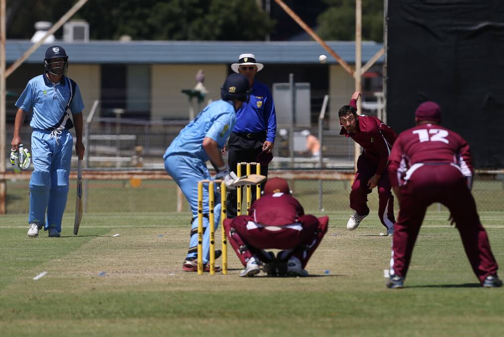 FACE UP: Queensland bowler Michael Salerno. Picture: Robert Peet