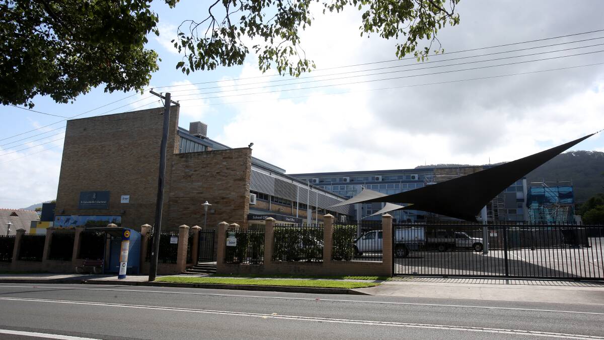 St Columbkille's school in Corrimal, which was broken into during the early hours of Thursday. Picture: Robert Peet