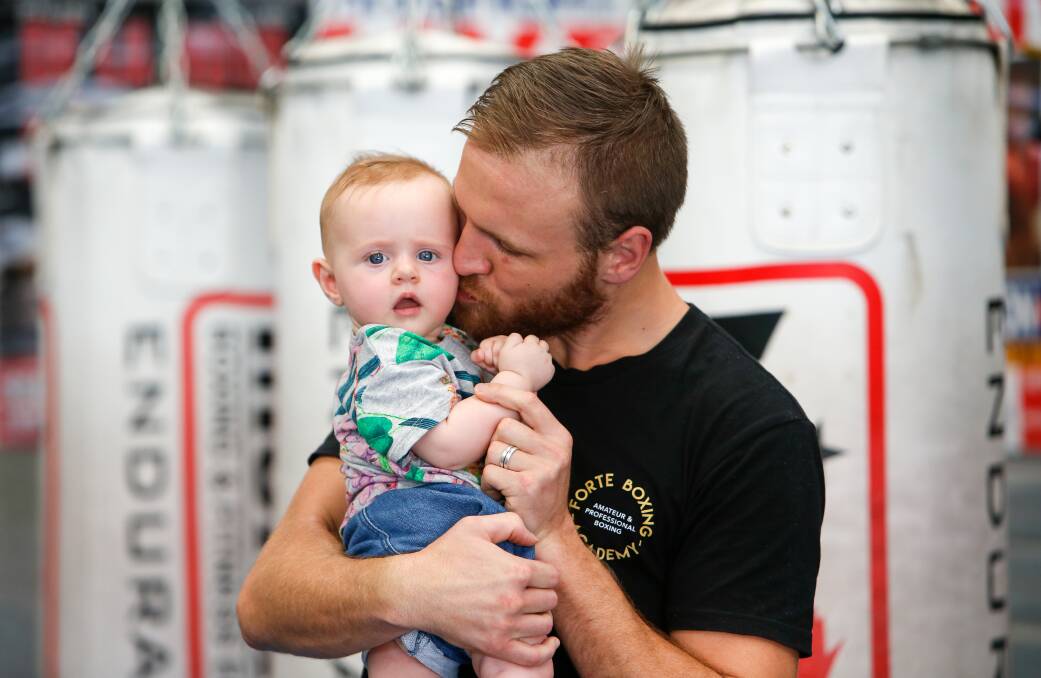 NEW MOTIVATION: Illawarra middleweight Mark '2Sharp' Lucas says the arrival of six-month old daughter Evie has sharpened his resolve. Picture: Adam McLean