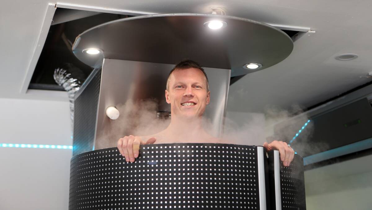 Now Cryotherapy owner Liam Hammond has brought the hyper-cooling treatment to the region to help people with recovery, relief and rejuvenation. Picture: Sylvia Liber 
