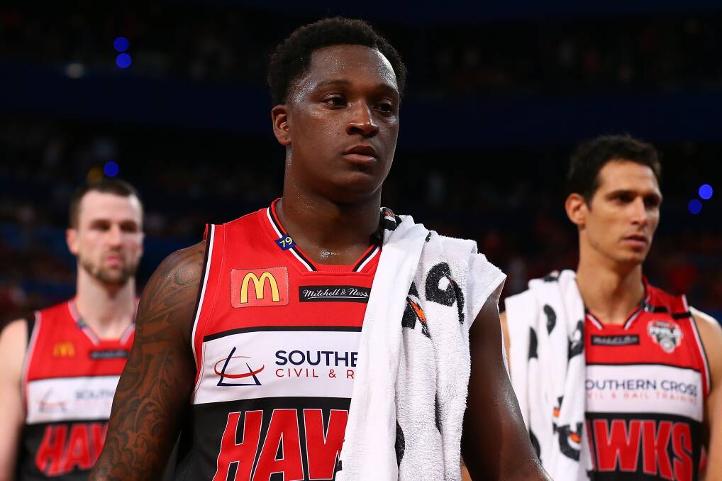 COURAGE: Hawks import Marvelle Harris bravely returned to Australia to play in the grad final series despite the passing of his father on Saturday. Picture: Getty Images