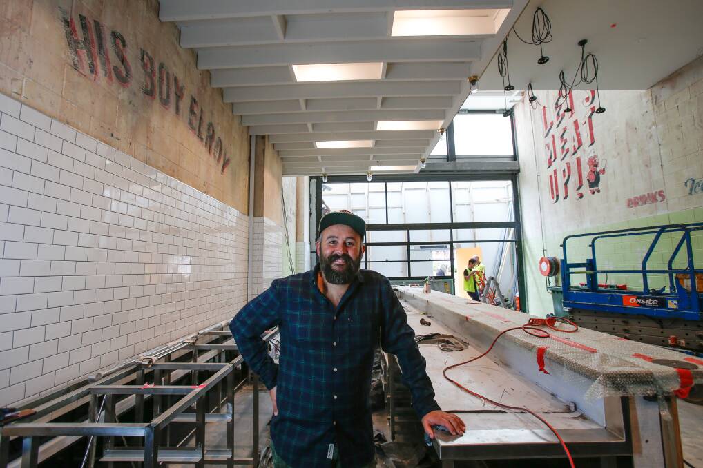 His Boy Elroy co-owner Ben Hudson inside the new Keira Street premises, which he said will be open by the end of next week. Picture: Adam McLean