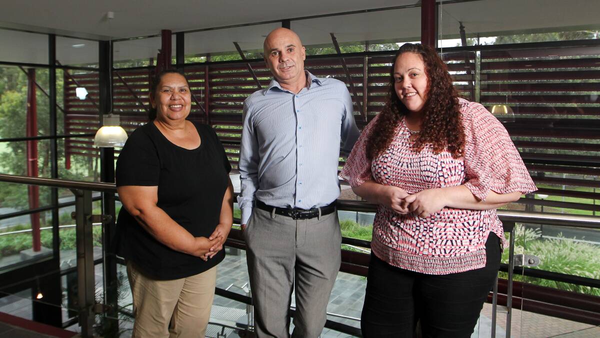 Leadership: Health worker Sylvia Akusah, Dr Scott Wynch and UoW PhD candidate Marlene Longbottom. Picture: Sylvia Liber.