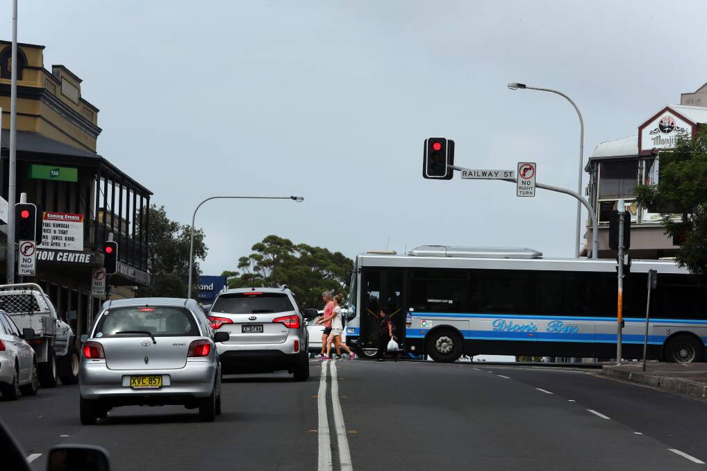 Wollongong City Council won't be removing the no right turn from the Princes Highway into Railway Street for easier access to the new Aldi supermarket. Picture: Robert Peet