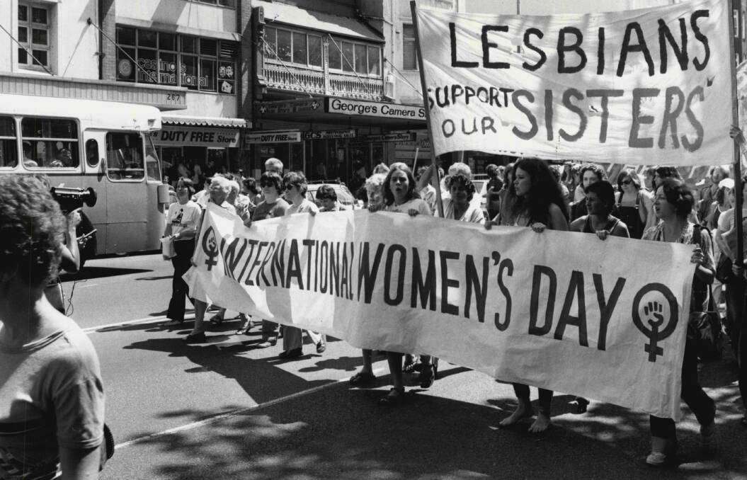 International Women's Year Marchers pictured in Sydney in 1979. Picture: Peter John Moxham