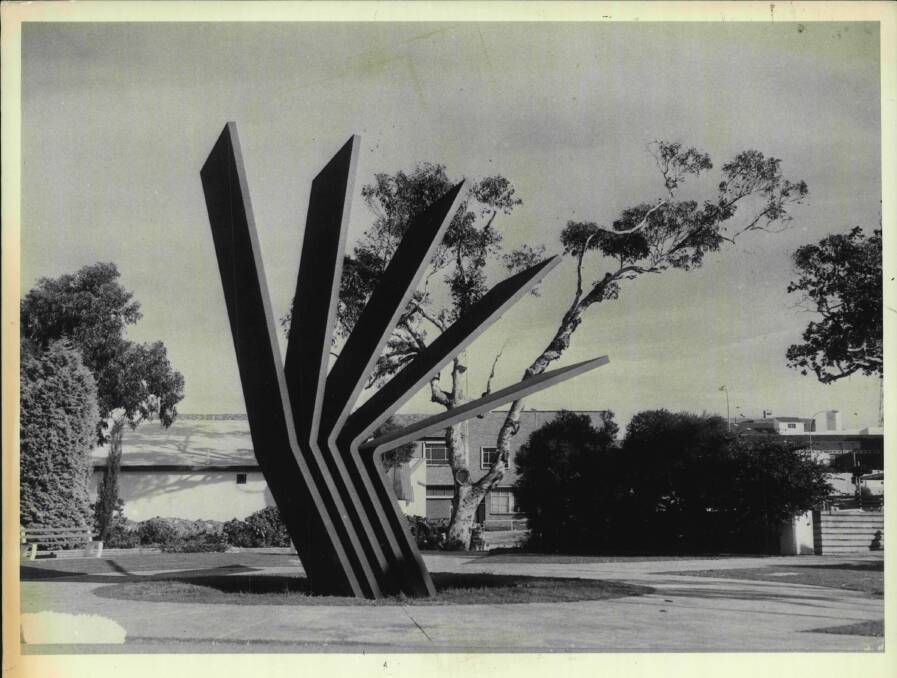 FLASHBACK: June 1980 when "Nike", the steel industry sculpture, was presented to the people of Wollongong. It was created by five different steel manufacturers of the time. Picture: Mercury File