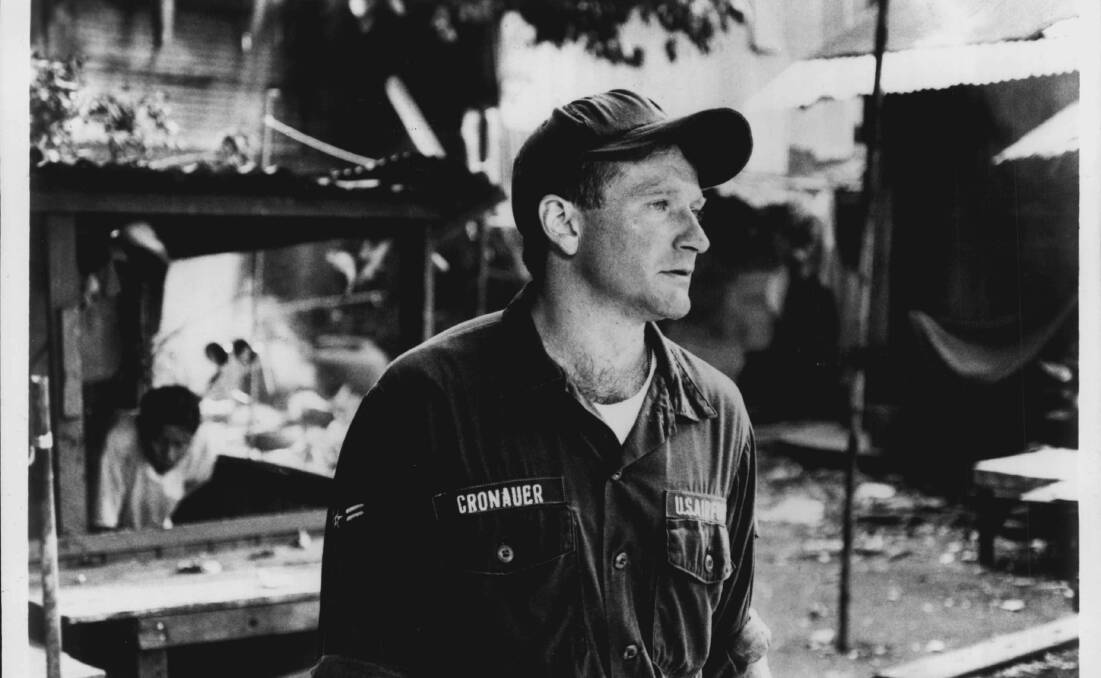 FAVOURITE FILM: Zak Williams says his dad was 'at his best' in the 1987 movie 'Good Morning Vietnam', where he starred as Adrian Cronauer, an irreverent radio disc-jockey shipped to Saigon on the eve of the Vietnam War to boost morale among the troops. Picture: TOUCHSTONE PICTURES