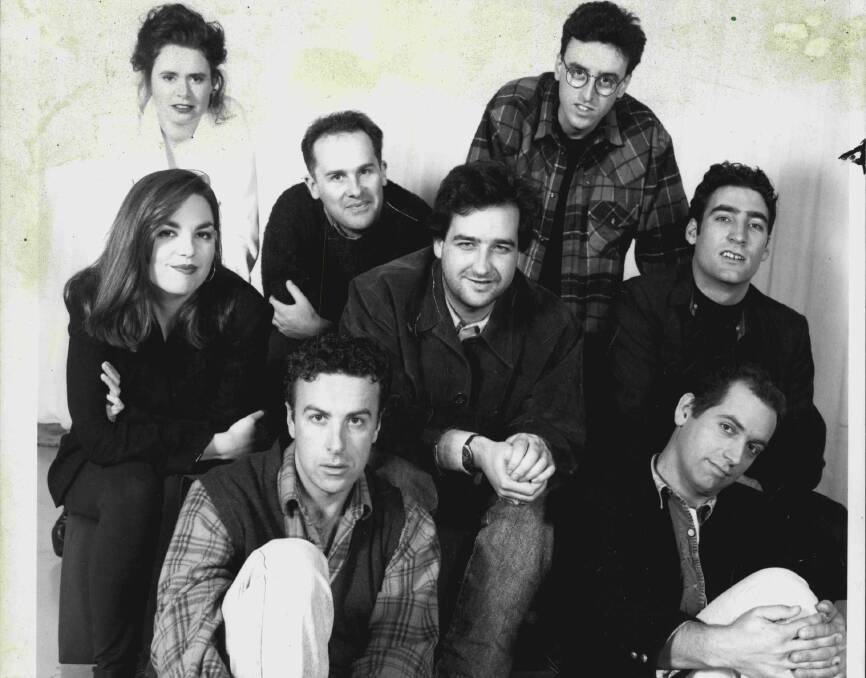 FLASHBACK: The Late Show with the D-Generation from the early 1990's. Judith Lucy, Tom Gleisner, Tony Martin,Jane Kennedy, Mick Molloy, Jason Stephens, Santo Cilauro, Rob Sitch. Picture: ABC