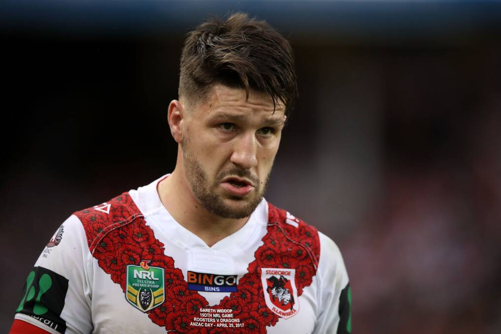Captain's call: Gareth Widdop trained in Wollongong on Monday and could play against the Tigers on Saturday. Picture: Mark Kolbe/Getty Images