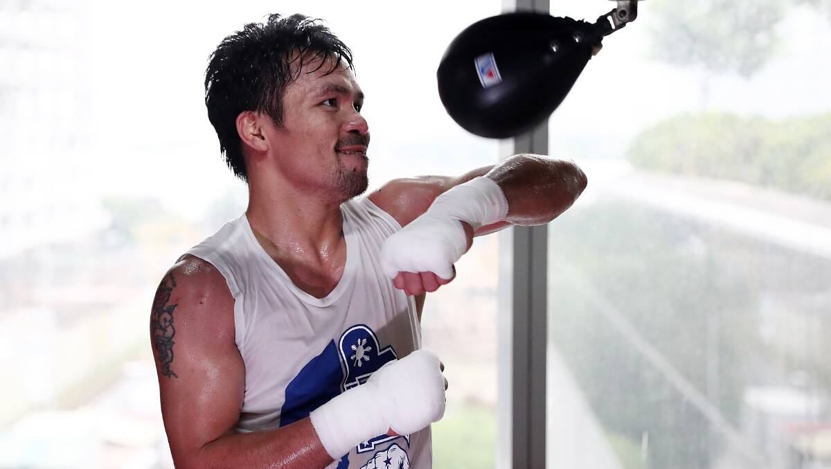 Target: Manny Pacquiao. Picture: Chris Hyde/Getty Images