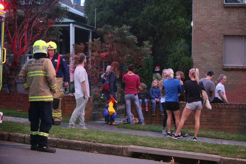 The scene of the unit complex fire at 57 Corrimal Street, Wollongong. Picture: Robert Peet