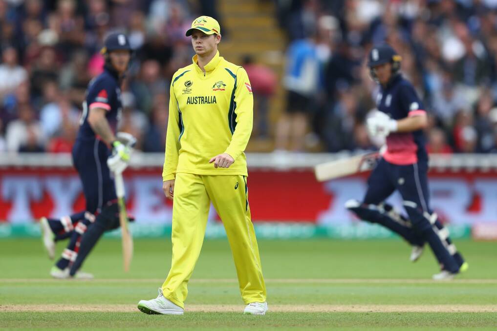 Battle: Steve Smith. Picture: Michael Steele/Getty Images